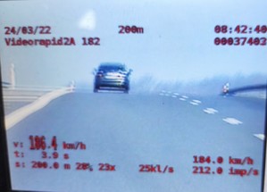 JECHAŁ Z PRĘDKOŚCIĄ 186 KM/H ZOSTAŁ UKARANY MANDATEM