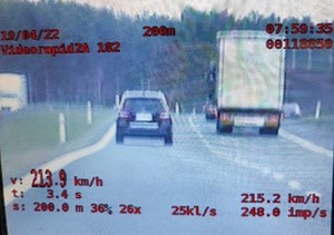 MIAŁ PONAD 200 KM/H NA LICZNIKU. ZATRZYMALI GO POLICJANCI Z TRZEBNICKIEJ GRUPY SPEED