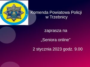 „Senior Online” – 2 stycznia 2023 kolejne spotkanie, na które już dzisiaj serdecznie Państwa zapraszamy