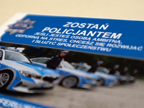 Ulotka promująca zawód policjanta