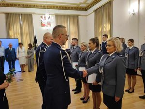 Wręczenia aktu mianowania przez Komendanta Powiatowego Policji w Trzebnicy