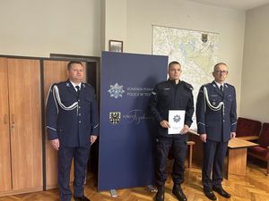 Nowo przyjęty policjant trzebnickiej komendy