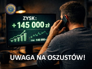 Obietnica szybkiego zysku okazał się być pułapką. Mieszkanka powiatu trzebnickiego straciła 145 tysięcy złotych