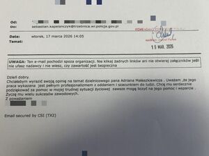 Służyć i pomagać – podziękowania dla dzielnicowego za zaangażowanie i serce do ludzi